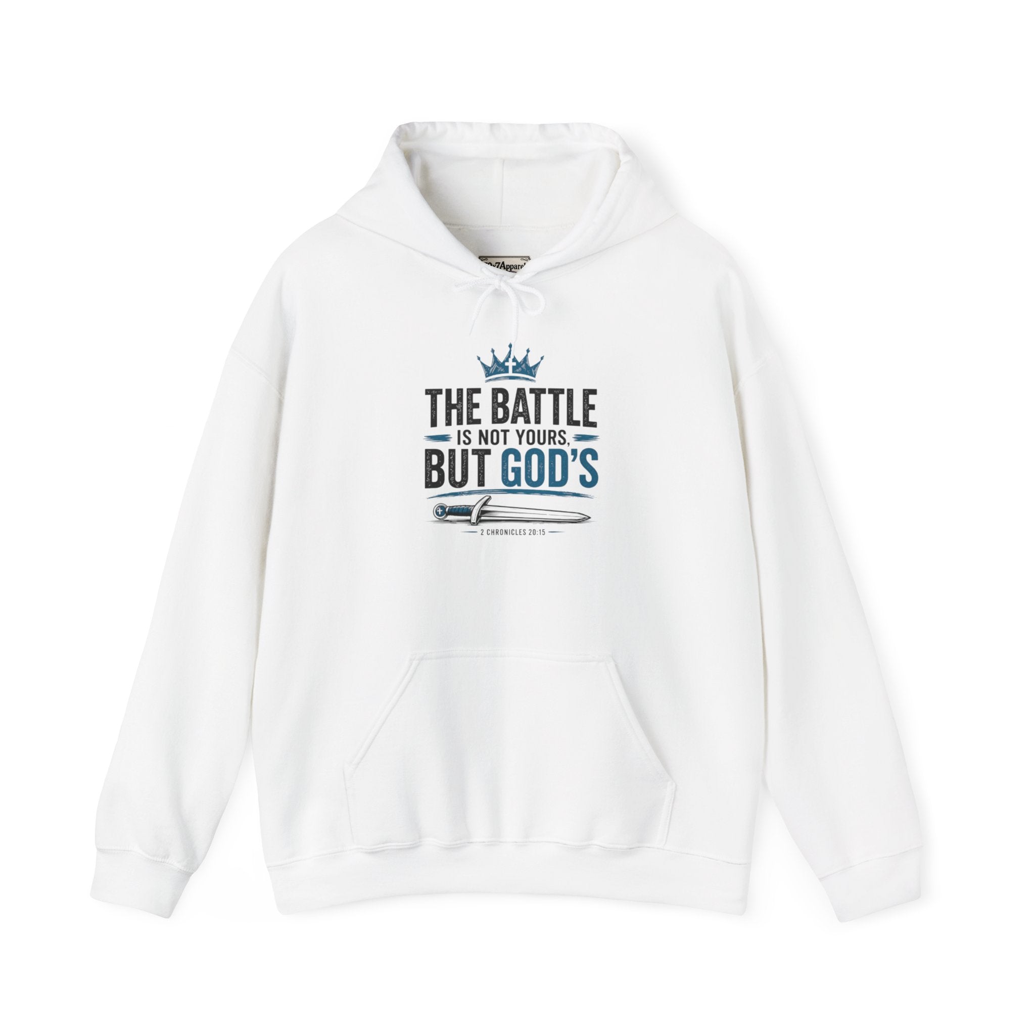 Christian Hoodie — "The Battle Is Not Yours But God's" Inspirational Pullover