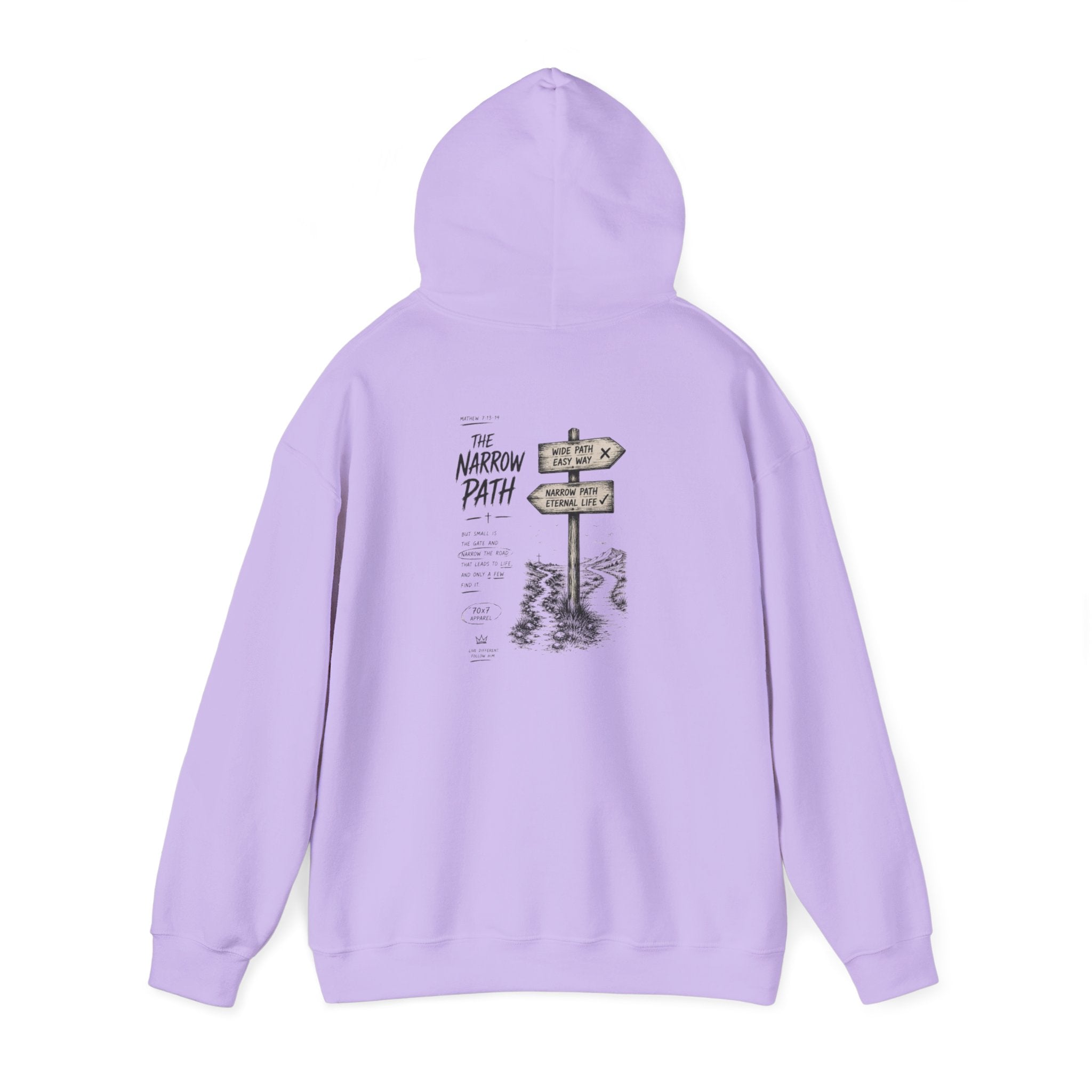 Hoodie — 'The Narrow Path' Faith-Inspired Signpost Graphic Hoodie