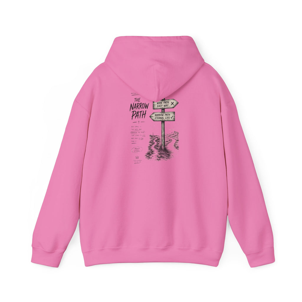 Hoodie — 'The Narrow Path' Faith-Inspired Signpost Graphic Hoodie