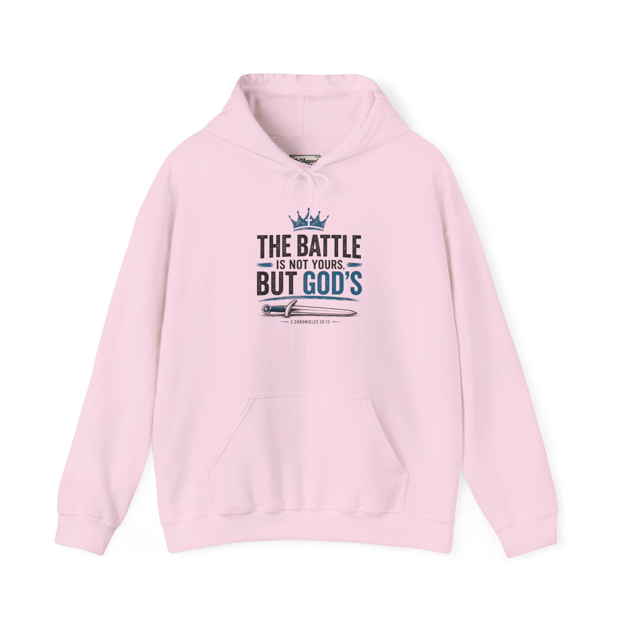 Christian Hoodie — "The Battle Is Not Yours But God's" Inspirational Pullover