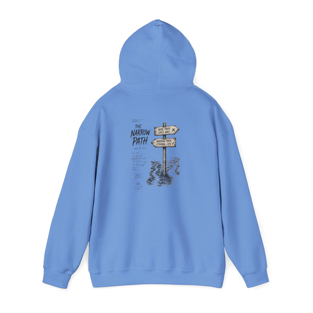 Hoodie — 'The Narrow Path' Faith-Inspired Signpost Graphic Hoodie