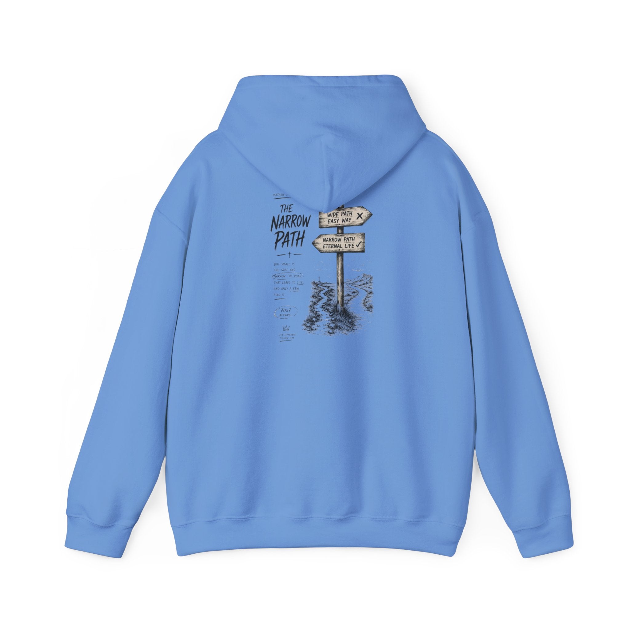 Hoodie — 'The Narrow Path' Faith-Inspired Signpost Graphic Hoodie