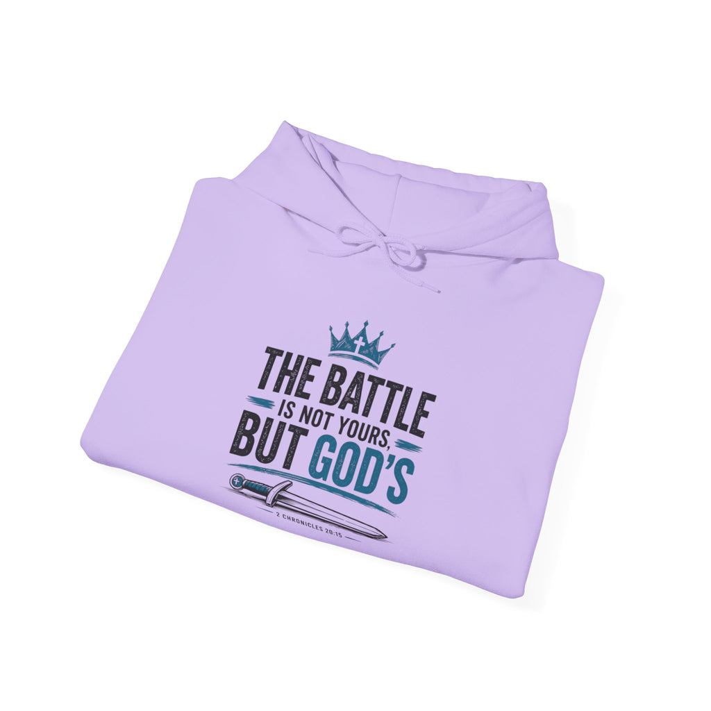 Christian Hoodie — "The Battle Is Not Yours But God's" Inspirational Pullover