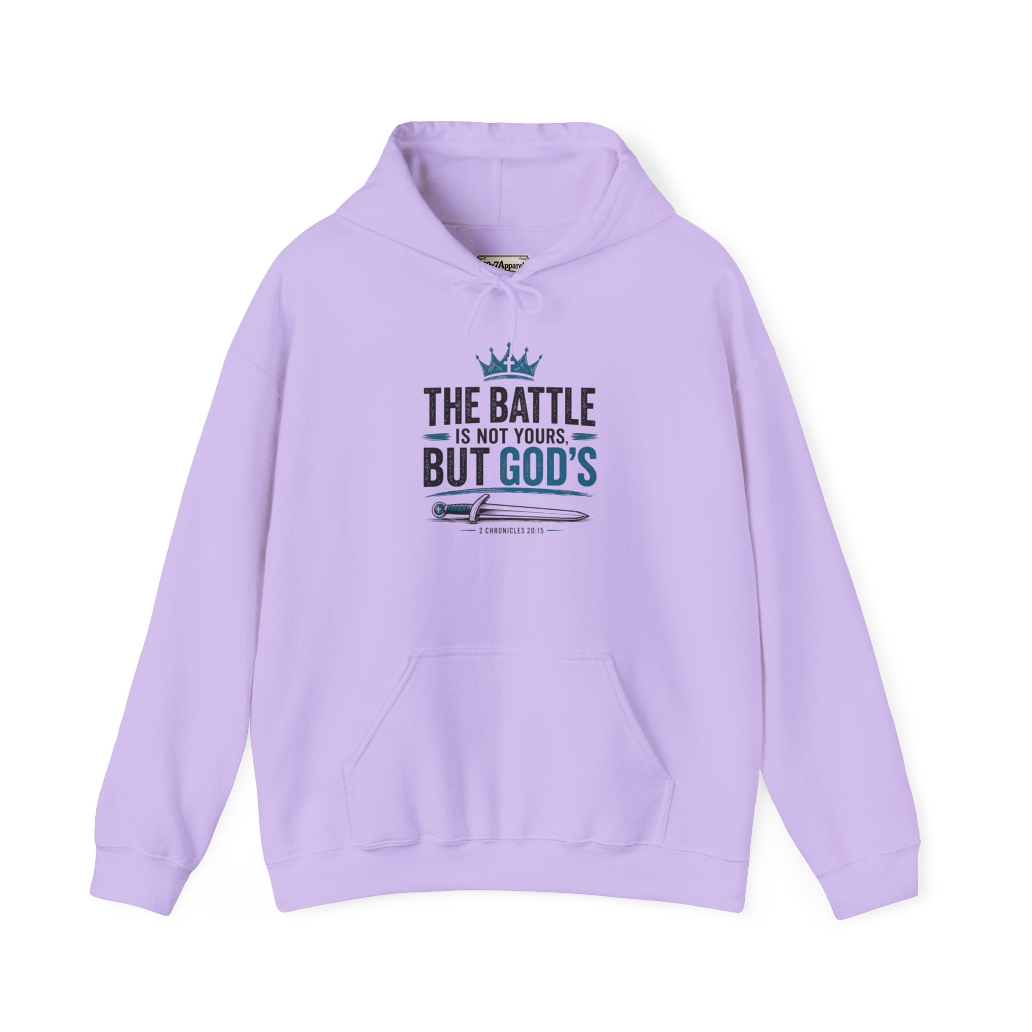 Christian Hoodie — "The Battle Is Not Yours But God's" Inspirational Pullover