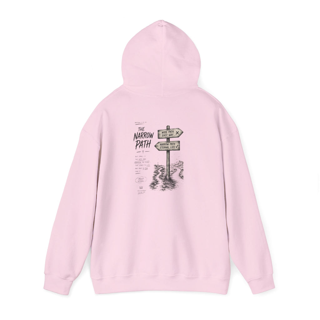 Hoodie — 'The Narrow Path' Faith-Inspired Signpost Graphic Hoodie