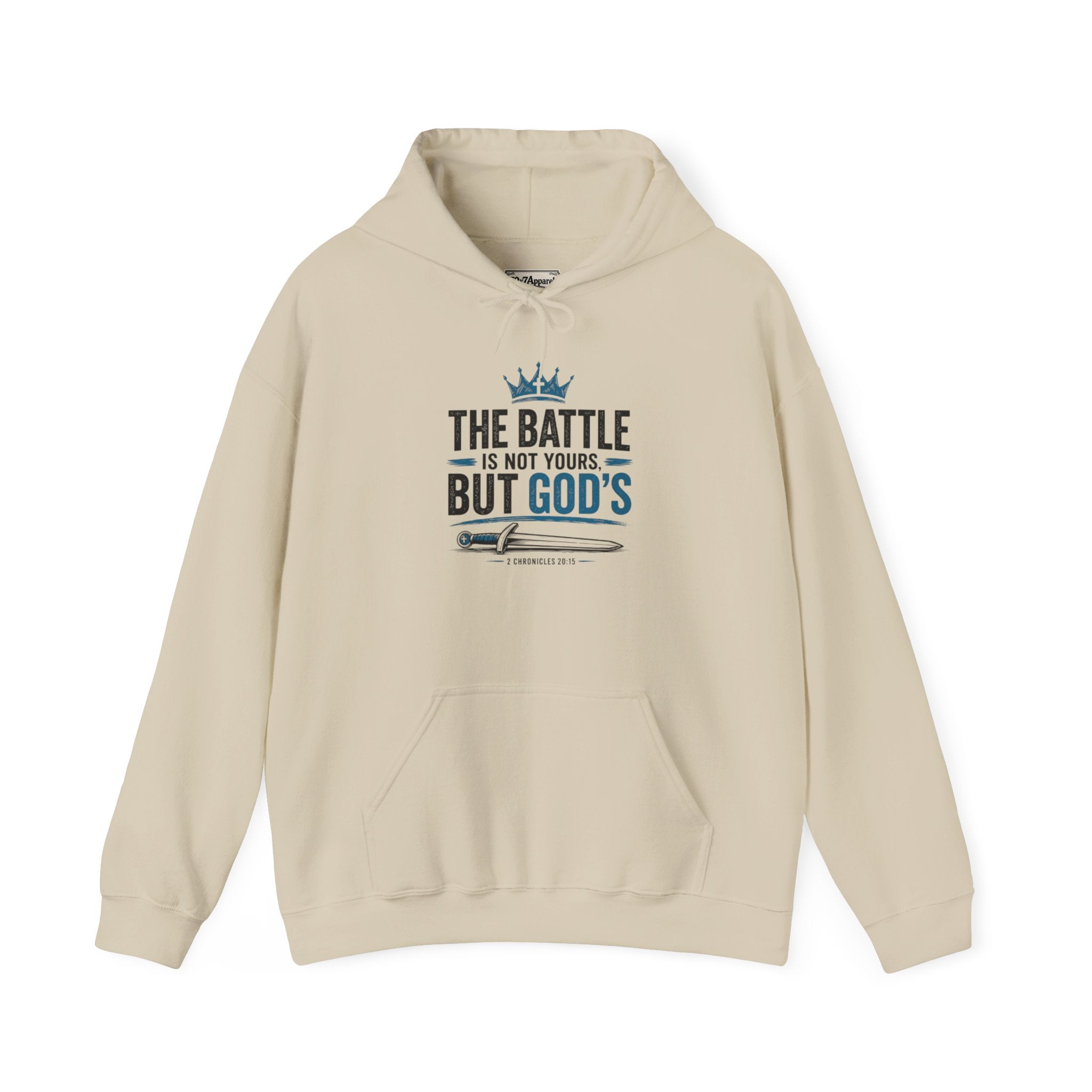 Christian Hoodie — "The Battle Is Not Yours But God's" Inspirational Pullover
