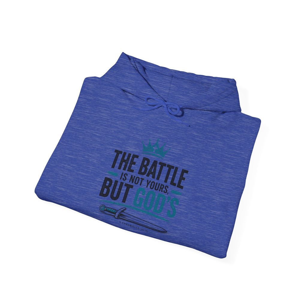 Christian Hoodie — "The Battle Is Not Yours But God's" Inspirational Pullover