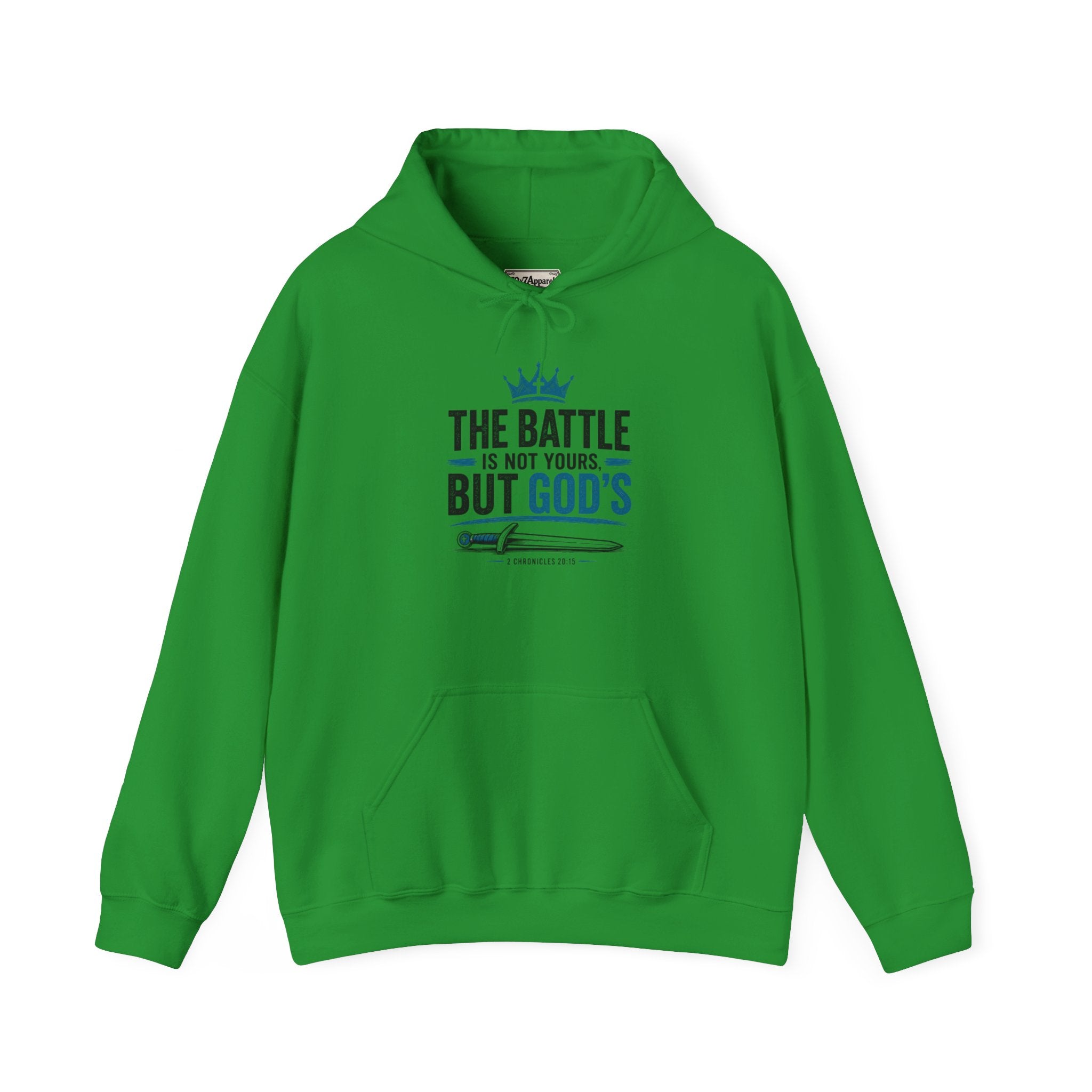 Christian Hoodie — "The Battle Is Not Yours But God's" Inspirational Pullover