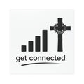 Christian Car Magnet — "Get Connected" Signal Bars & Cross Design