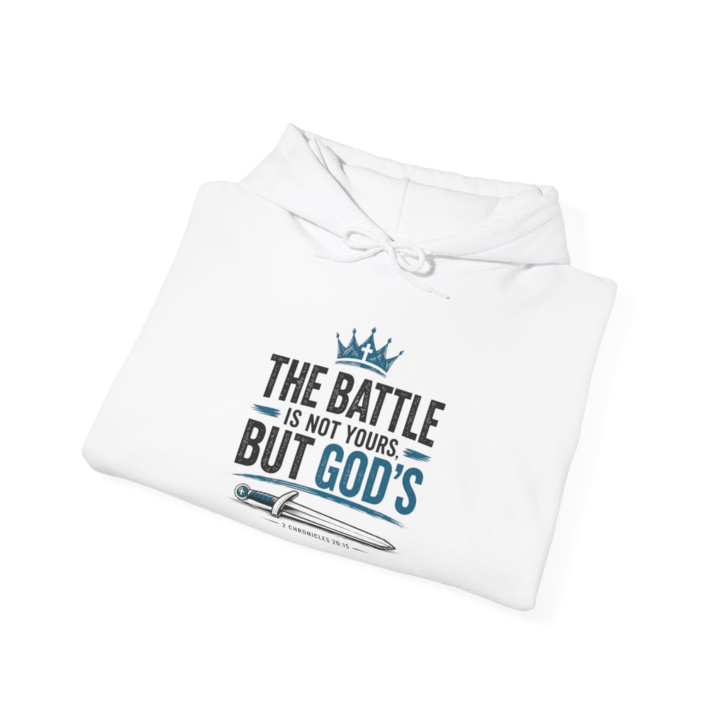 Christian Hoodie — "The Battle Is Not Yours But God's" Inspirational Pullover
