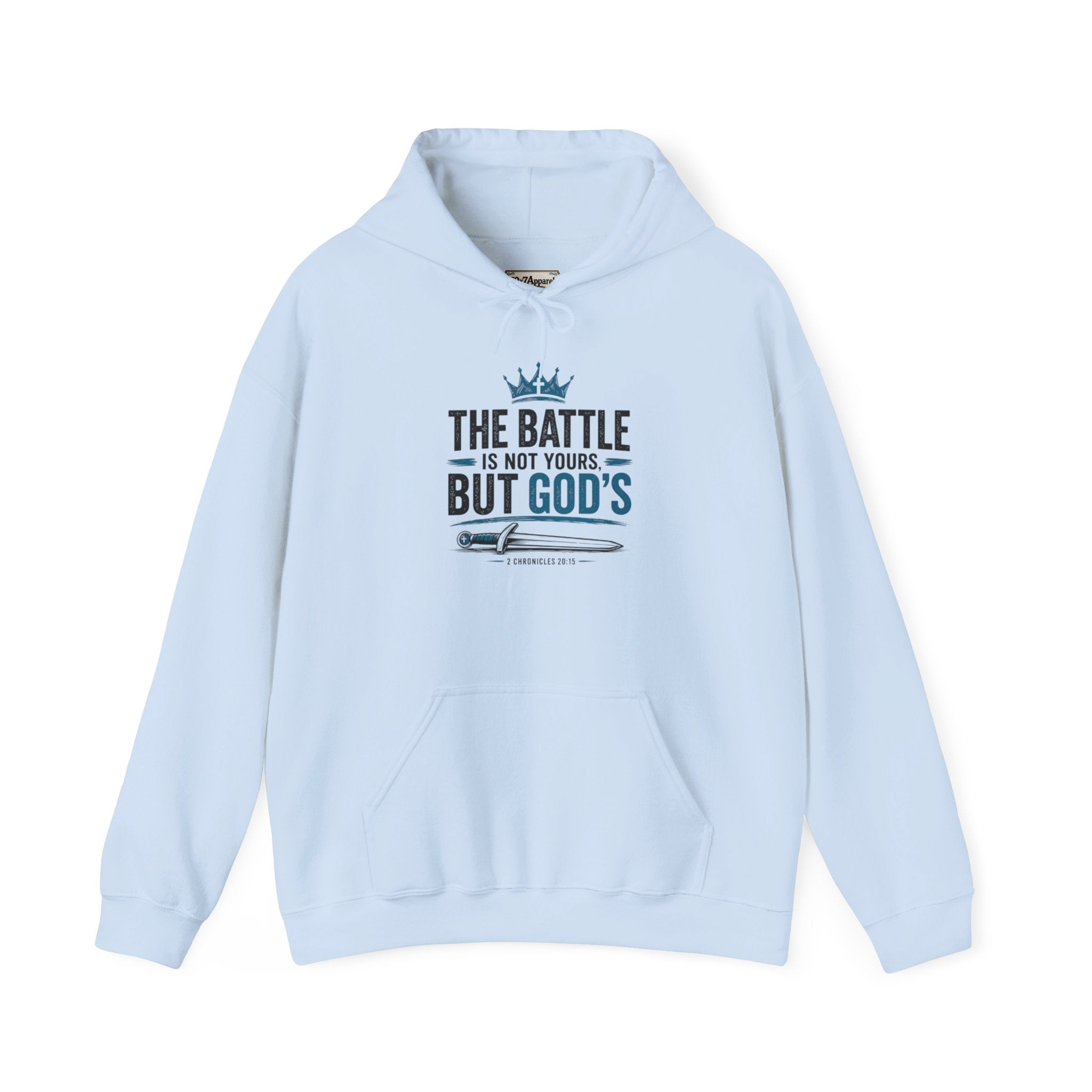 Christian Hoodie — "The Battle Is Not Yours But God's" Inspirational Pullover