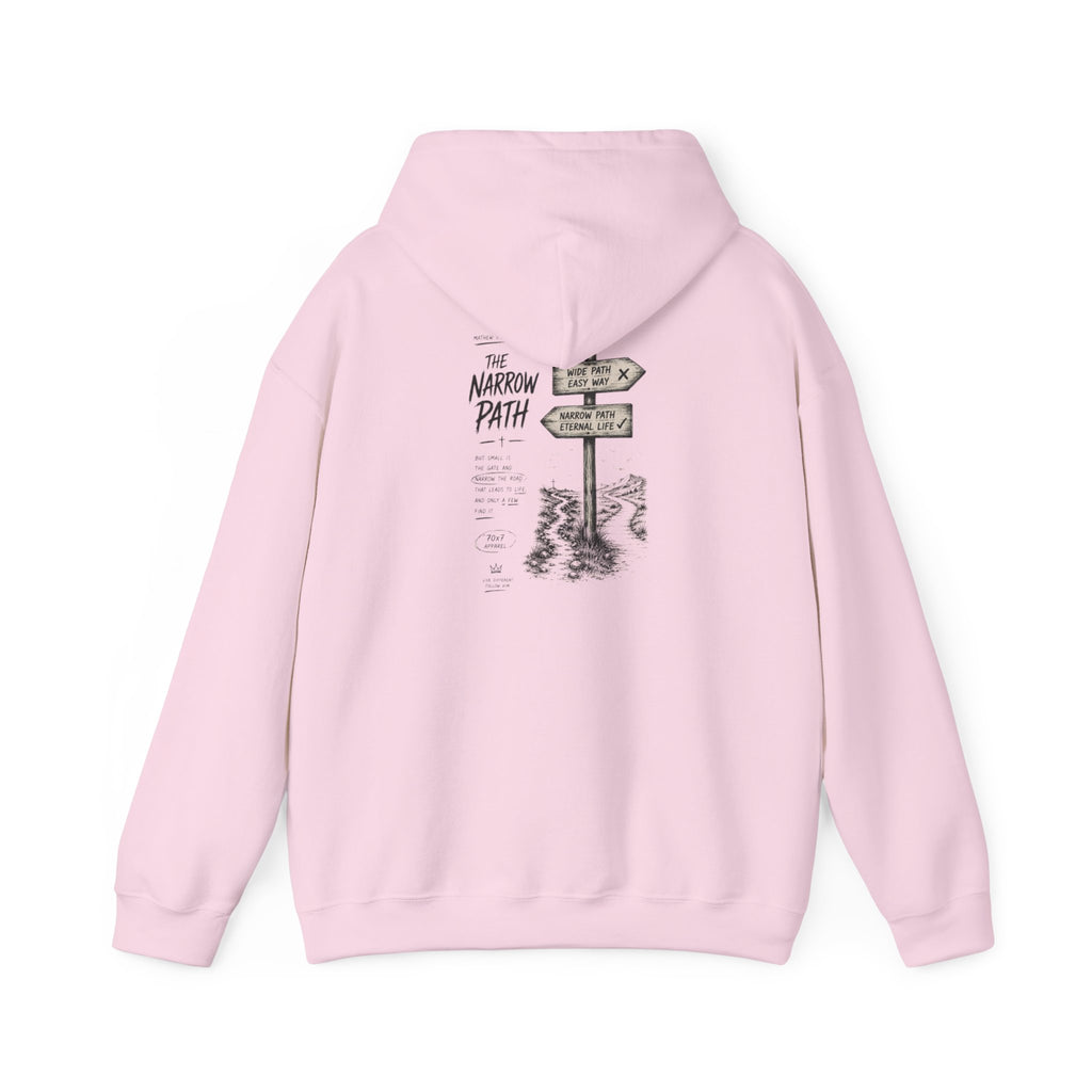Hoodie — 'The Narrow Path' Faith-Inspired Signpost Graphic Hoodie