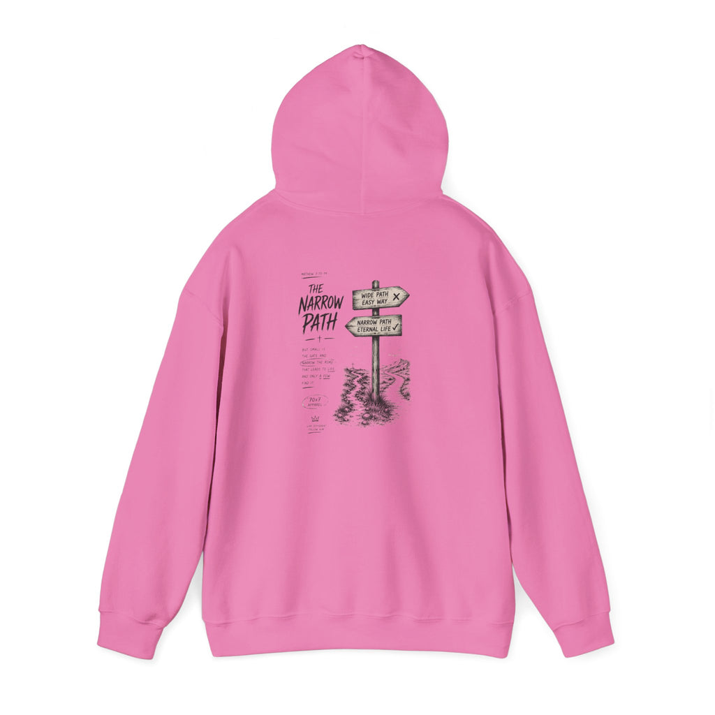 Hoodie — 'The Narrow Path' Faith-Inspired Signpost Graphic Hoodie