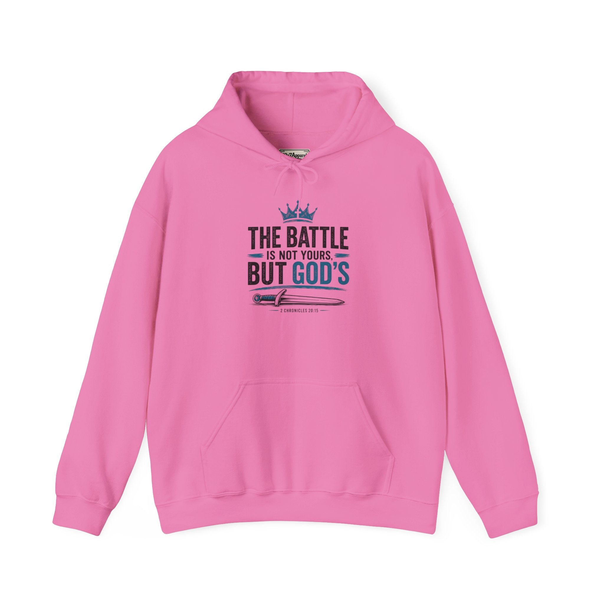 Christian Hoodie — "The Battle Is Not Yours But God's" Inspirational Pullover